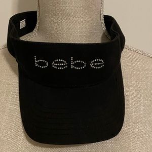 BEBE. Black visor. 100% Cotton one size